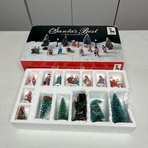 Christmas Village Accessory Set 14 piece